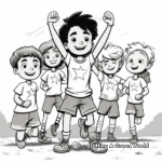 Kid-Friendly Field Day Team Spirit Coloring Pages 3