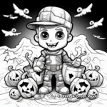 Kid-Friendly Halloween Candy Coloring Pages 2