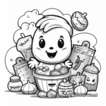 Kid-Friendly Halloween Candy Coloring Pages 3