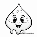 Kid-Friendly Happy Raindrop Coloring Pages 2