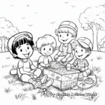 Kid-friendly Memorial Day Picnic Coloring Pages 2