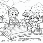 Kid-friendly Memorial Day Picnic Coloring Pages 3