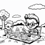 Kid-friendly Memorial Day Picnic Coloring Pages 4