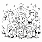 Kid-Friendly Nativity Animal Coloring Pages 1