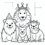 Kid-Friendly Nativity Animal Coloring Pages 3