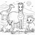 Kid-Friendly Nativity Animal Coloring Pages 4