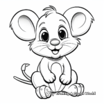 Kid-Friendly Pet Mouse Coloring Pages 1