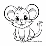 Kid-Friendly Pet Mouse Coloring Pages 2
