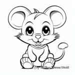 Kid-Friendly Pet Mouse Coloring Pages 4