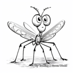 Kid-Friendly Praying Mantis Cartoon Coloring Pages 2