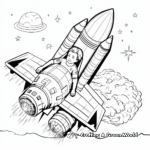 Kid-Friendly Rocket Ship Coloring Pages 3