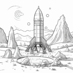 Kid-Friendly Rocket Ship Coloring Pages 4