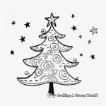 Kid-Friendly Simple Christmas Tree Coloring Pages 2