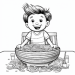 Kid-Friendly Spaghetti Coloring Pages 2