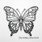 Kid-Friendly Stained Glass Butterfly Coloring Pages 1