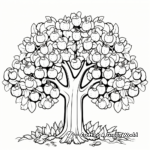Kid-Friendly Thankful Tree Coloring Pages 1