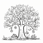 Kid-Friendly Thankful Tree Coloring Pages 2