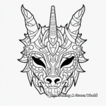 Kid-Friendly Unicorn Mask Coloring Pages 2