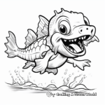 Kid-Friendly Walleye Coloring Pages 2