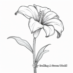Kids' Favorite Easter Lily Coloring Pages 3