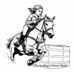 Kids Friendly Barrel Racing Horse Coloring Pages 1