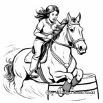 Kids Friendly Barrel Racing Horse Coloring Pages 3