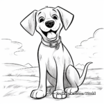Kids Friendly Cartoon Black Lab Coloring Pages 1
