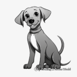 Kids Friendly Cartoon Black Lab Coloring Pages 2