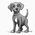Kids Friendly Cartoon Black Lab Coloring Pages 3
