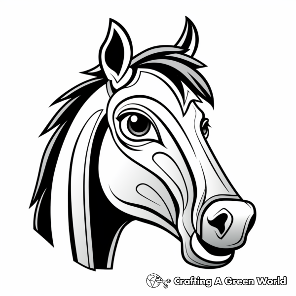 Horse Head Coloring Pages - Free &amp; Printable!