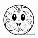 Kids Friendly Cartoon Style Sand Dollar Coloring Pages 2