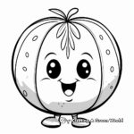 Kids Friendly Cartoon Style Sand Dollar Coloring Pages 3