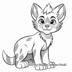 Kid's Friendly Cartoon Wildcat Coloring Pages 1
