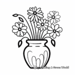Kids Friendly Daisy Vase Coloring Pages 4