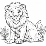 Kids Friendly Lion Zoo Coloring Pages 4
