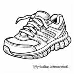 Kid's Running Shoe Coloring Pages 1