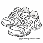Kid's Running Shoe Coloring Pages 2