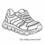 Kid's Running Shoe Coloring Pages 4