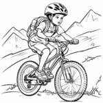 Kids’ Mountain Bike Adventure Coloring Pages 1