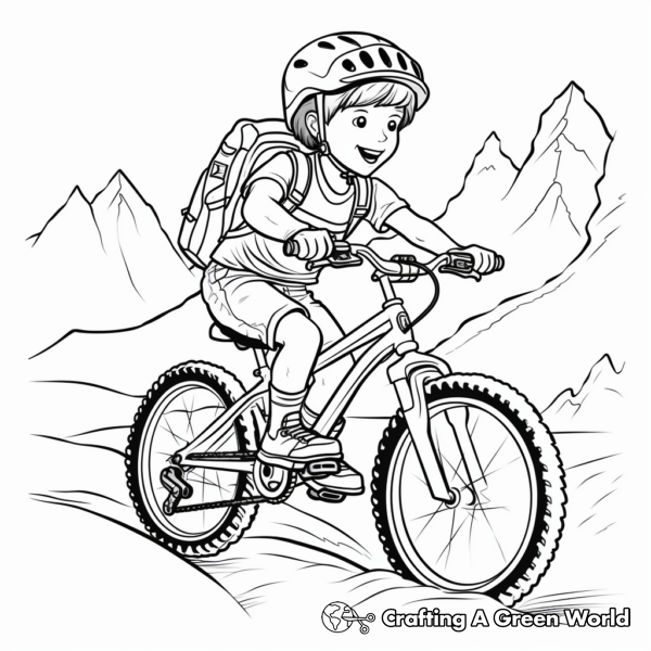 Mountain Bike Coloring Pages - Free &amp; Printable!