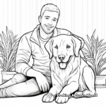 Kindness-filled Dad and Pet Coloring Pages 1