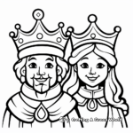 King and Queen Crown Duo Coloring Pages 1