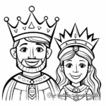 King and Queen Crown Duo Coloring Pages 2