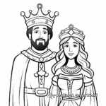 King and Queen Crown Duo Coloring Pages 3