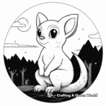 Kinkajou and Moon: Night Scene Coloring Pages 3