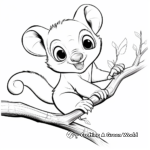 Kinkajou in Action Coloring Pages 4