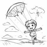 Kite Flying Coloring Pages for May 1