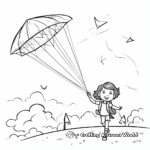 Kite Flying Coloring Pages for May 4