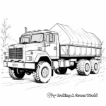 Large Army Transport Truck Coloring Pages 1
