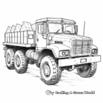 Large Army Transport Truck Coloring Pages 2